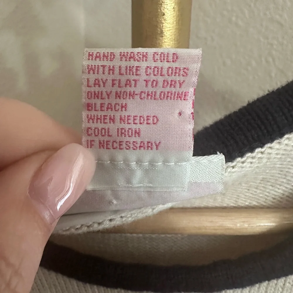 Sleeveless Flag cotton Top - Navy Trim, White - Picture 4 of 6